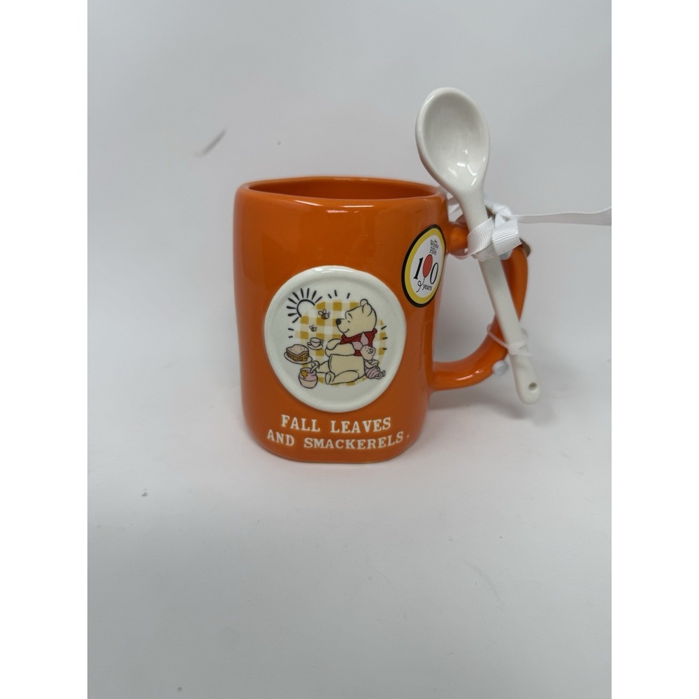 Winnie The Pooh Fall Leaves & Smackerels Rae Dunn Mug  100 Years  Disney  NWT